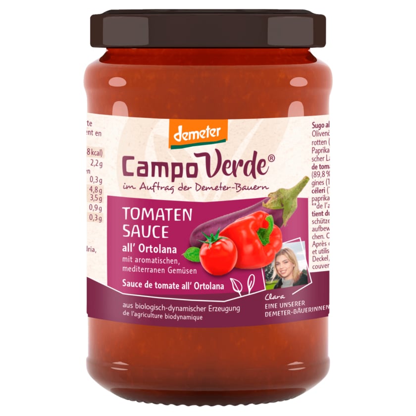 Campo Verde Demeter Tomaten Sauce all'Ortolana 330g